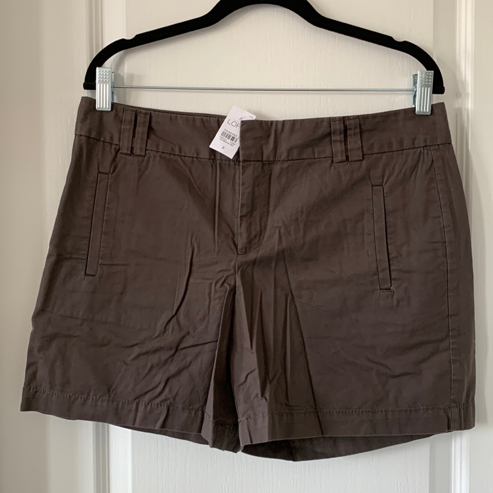 LOFT Brown 100% Cotton 5.5” Inseam Shorts Size 8 New With Tag